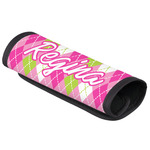 Pink & Green Argyle Luggage Handle Cover (Personalized)