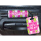 Pink & Green Argyle Luggage Wrap & Tag