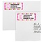 Pink & Green Argyle Mailing Labels - Double Stack Close Up