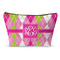 Pink & Green Argyle Structured Accessory Purse (Front)