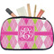 Pink & Green Argyle Makeup / Cosmetic Bag - Medium (Personalized)