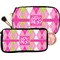 Pink & Green Argyle Makeup / Cosmetic Bags (Select Size)