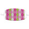 Pink & Green Argyle Adult Cloth Face Mask - XLarge