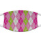 Pink & Green Argyle Cloth Face Mask (T-Shirt Fabric)