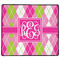 Pink & Green Argyle XL Gaming Mouse Pad - 18" x 16" (Personalized)