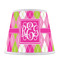Pink & Green Argyle Poly Film Empire Lampshade - Front View