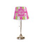Pink & Green Argyle Poly Film Empire Lampshade - On Stand