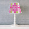Pink & Green Argyle Poly Film Empire Lampshade - Lifestyle
