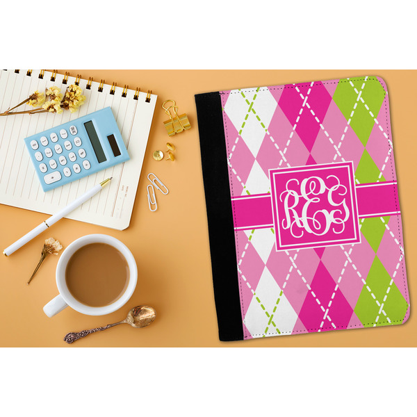 Pink & Green Argyle Medium Padfolio - LIFESTYLE (adult)
