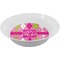Pink & Green Argyle Melamine Bowl (Personalized)