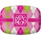 Pink & Green Argyle Melamine Platter (Personalized)
