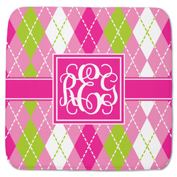 Pink & Green Argyle Memory Foam Bath Mat - 48"x48" (Personalized)