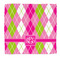 Pink & Green Argyle Microfiber Dish Rag - Front/Approval