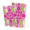 Pink & Green Argyle Microfiber Golf Towel - PARENT/MAIN