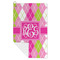 Pink & Green Argyle Microfiber Golf Towels - FOLD