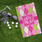 Pink & Green Argyle Microfiber Golf Towels - LIFESTYLE