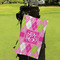 Pink & Green Argyle Microfiber Golf Towels - Small - LIFESTYLE