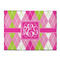 Pink & Green Argyle Microfiber Screen Cleaner - Front
