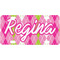 Pink & Green Argyle Personalized Mini License Plate