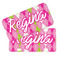 Pink & Green Argyle Mini License Plates - MAIN (4 and 2 Holes)
