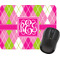 Pink & Green Argyle Rectangular Mouse Pad