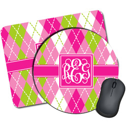 Pink & Green Argyle Mouse Pad (Personalized)