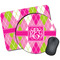 Pink & Green Argyle Mouse Pads - Round & Rectangular