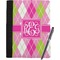 Pink & Green Argyle Notebook Padfolio