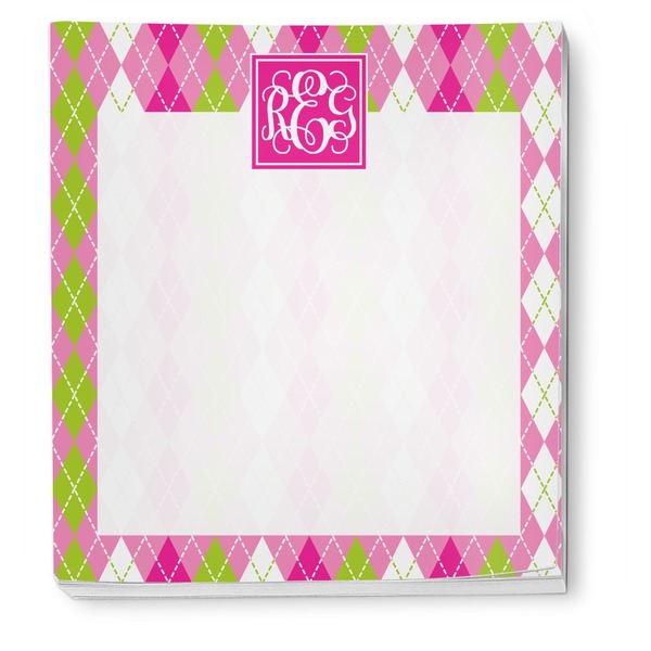 Pink & Green Argyle Notepad - Apvl