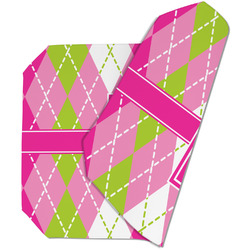 Pink & Green Argyle Dining Table Mat - Octagon (Double-Sided) w/ Monogram