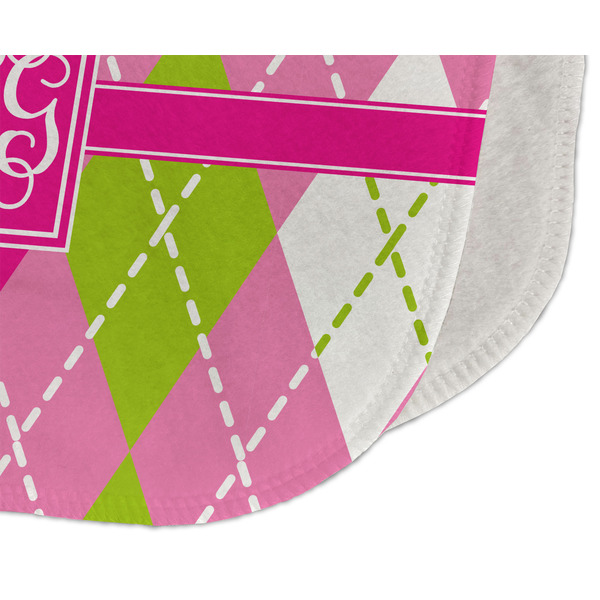 Pink & Green Argyle Old Burp Detail