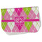 Pink & Green Argyle Burp Cloth - Fleece w/ Monogram
