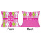 Pink & Green Argyle Outdoor Pillow - 16x16