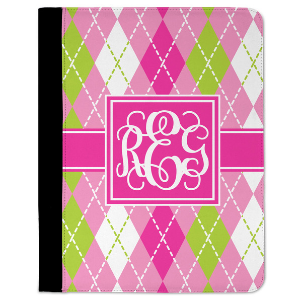Custom Pink & Green Argyle Padfolio Clipboard (Personalized)