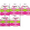 Pink & Green Argyle Page Dividers - Set of 5 - Approval