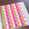 Pink & Green Argyle Page Dividers - Set of 5 - In Context
