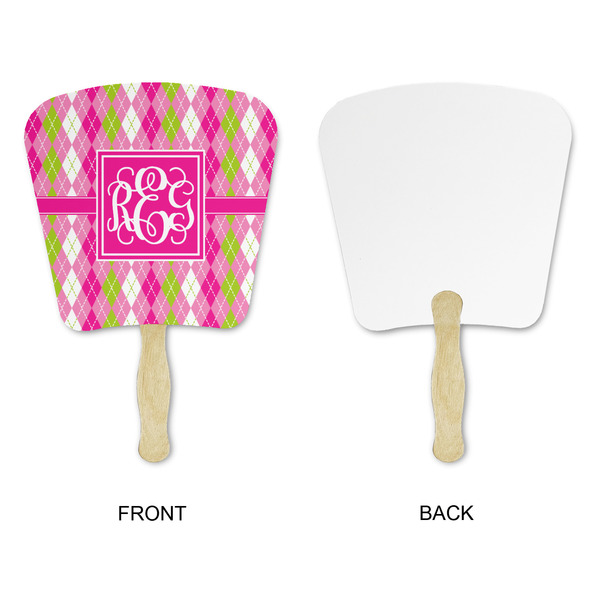 Pink & Green Argyle Paper Fans - Approval