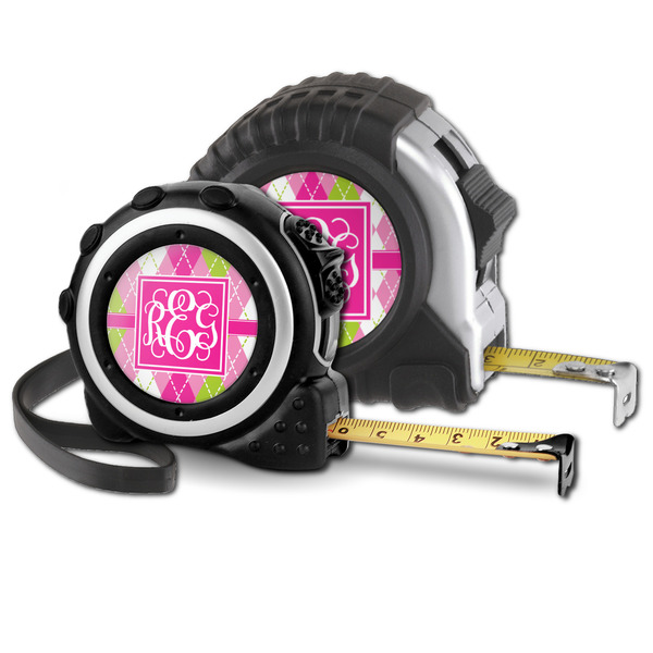 Pink & Green Argyle Parent tape measure