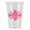 Pink & Green Argyle Party Cups - 16oz - Front/Main