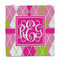 Pink & Green Argyle Party Favor Gift Bag - Gloss - Front