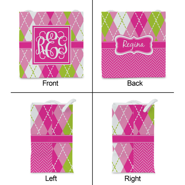 Pink & Green Argyle Party Favor Gift Bag - Matte - Approval