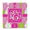 Pink & Green Argyle Party Favor Gift Bag - Matte - Front