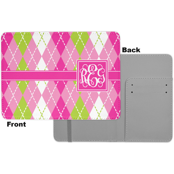 Pink & Green Argyle Passport Holder - Apvl