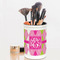 Pink & Green Argyle Pencil Holder - LIFESTYLE makeup