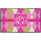Pink & Green Argyle Door Mat - 60"x36" (Personalized)