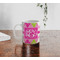 Pink & Green Argyle Personalized Coffee Mug - Lifestyle