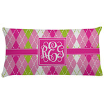Pink & Green Argyle Pillow Case (Personalized)