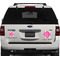 Pink & Green Argyle Personalized Square Car Magnets on Ford Explorer