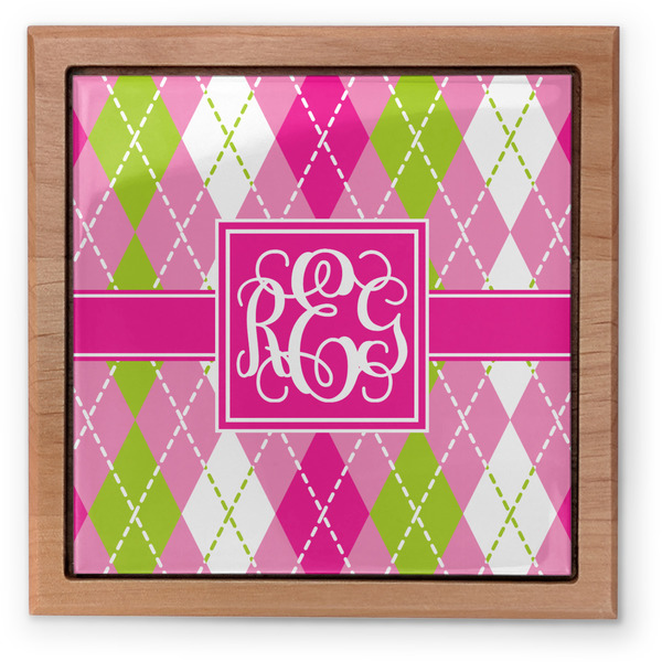 Pink & Green Argyle Pet Urn - Apvl