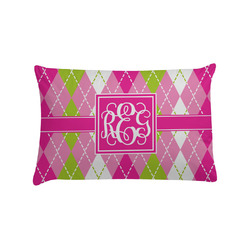 Pink & Green Argyle Pillow Case - Standard (Personalized)